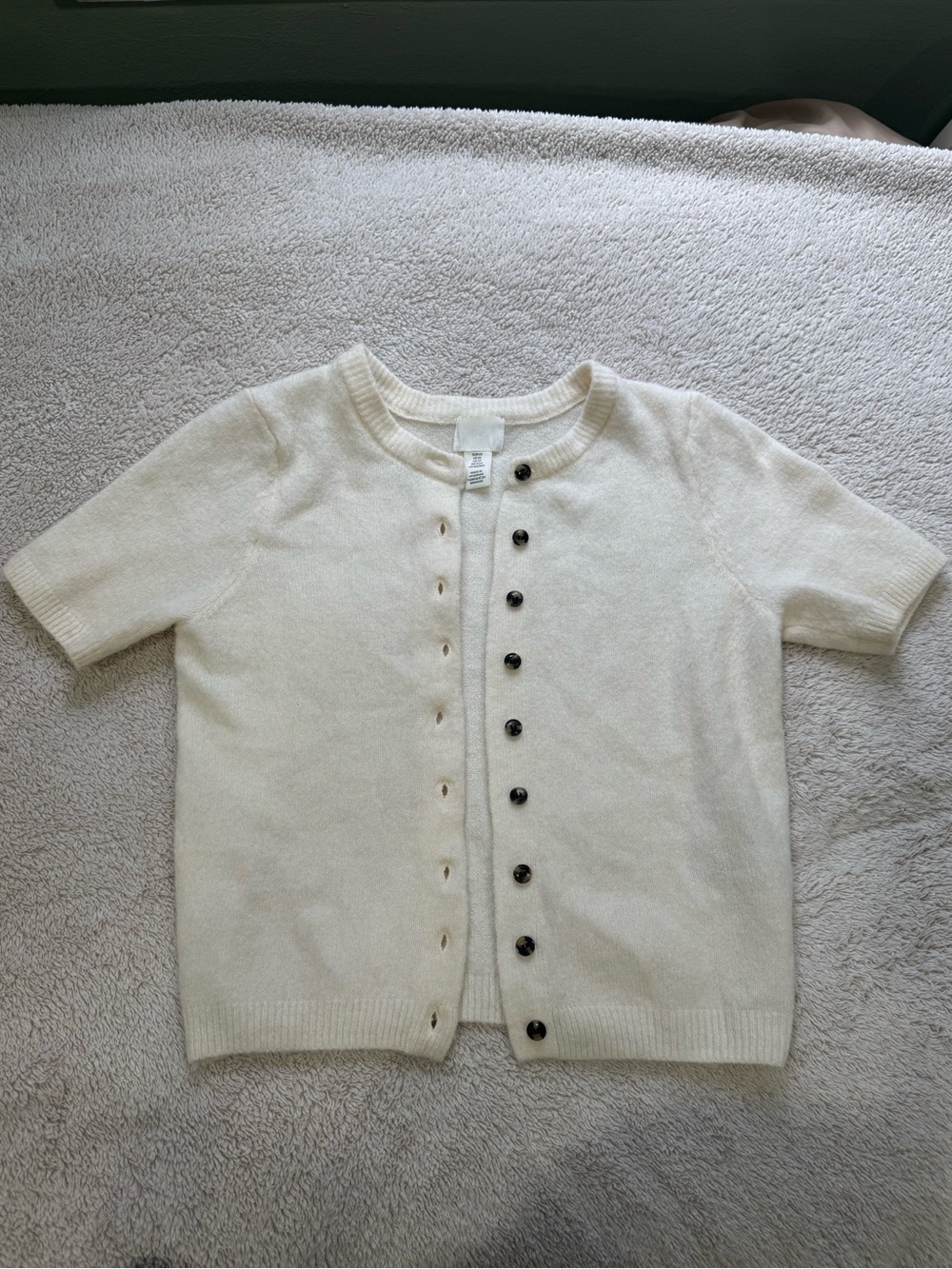 Shortsleeve Cardigan - cream/ivory